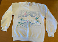 Vintage 90s Ski Lake Tahoe Sweatshirt Snow Mountain Medium Unisex Made in USA
