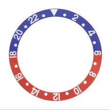 BEZEL INSERT FOR PEPSI ROLEX GMT SERIF FAT LADY 16700 16710,16713 16718 BLUE/RED