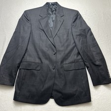 Stafford Mens Blazer Sport Coat Classic Fit Year Round Travel Blue Plaid 40 IG