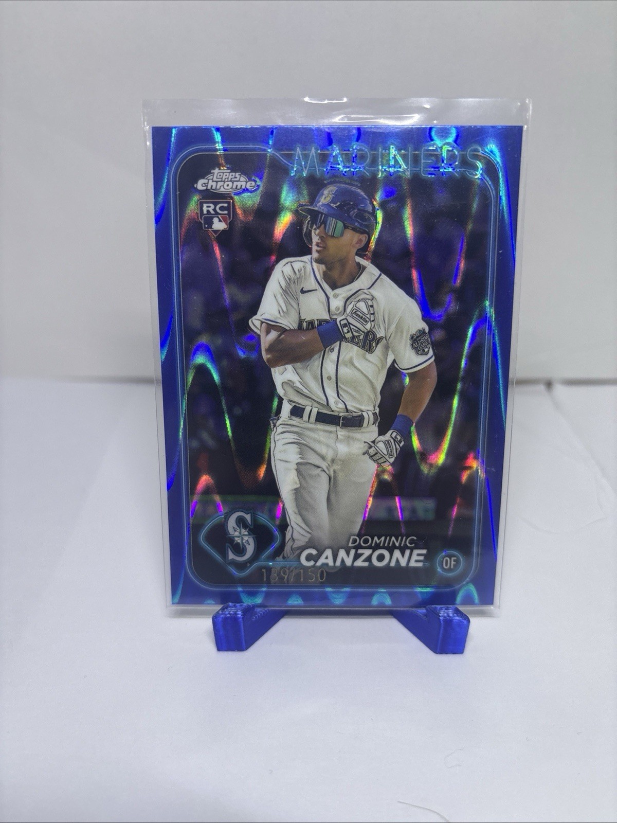 2024 Topps Chrome - Dominic Canzone #133 Blue RayWave Refractor /150 (RC)