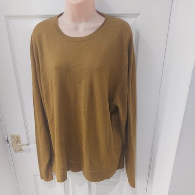 DAVID NIEPER 100% Pure Merino Wool olive Pullover Made In UK Size 22 *defekt
