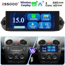 4+64G Android 15 Autoradio Carplay GPS Navi für VW New Beetle 2001-2010 WIFI RDS