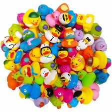 1-100pcs Rubber Ducks in Bulk,Assortment Duckies for Jeep Ducking Floater Duck B