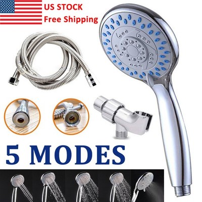 High Pressure Shower Head 5 Settings Handheld Shower Heads Spray With 5 ...