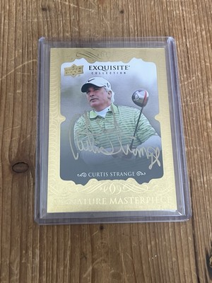 2014 Exquisite Collection #ESMCS Curtis Strange Signature Masterpieces Gold Auto