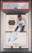 2024 Topps Definitive Yoshinobu Yamamoto RC Definitive Auto 35/50 PSA 9 POP 1