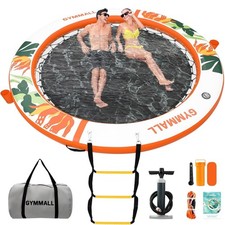 Gymmall Inflatable Water Hammock Floating Dock 8 Ft Mesh Tanning Pool Raft