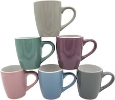 Kaffeebecher 6 Stück Bunt,  kleine Tassen 200ml aus Keramik