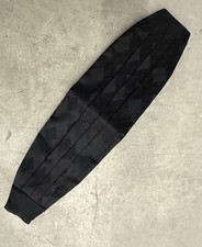 Unbranded Black Tone on Tone Argyle Print Silk Cummerbund