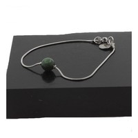 Armband Aus Edelstahl 1 Perle Azurit Chrysokoll 8 Mm. Hergestellt In Frankreich
