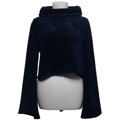 Minkpink, Rollkragenpullover, Größe: S, Blau, Polyester, Einfarbig, Samt #hsC
