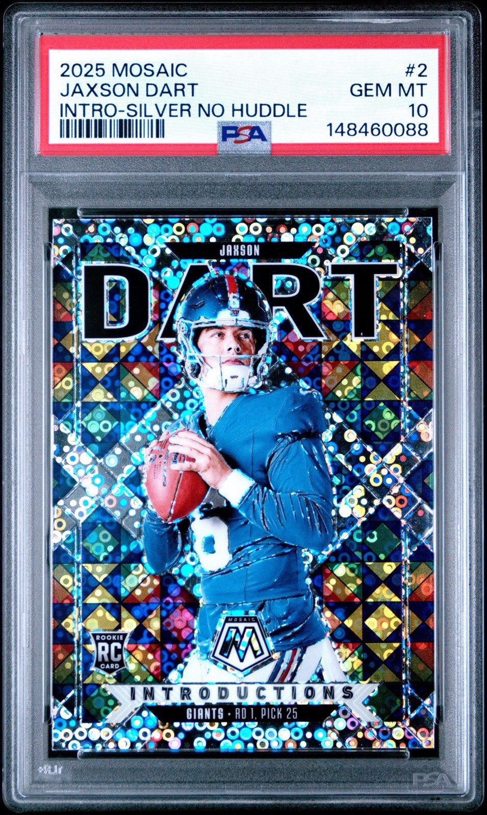 Jaxson Dart Panini Mosaic Introductions #2 Silver No Huddle