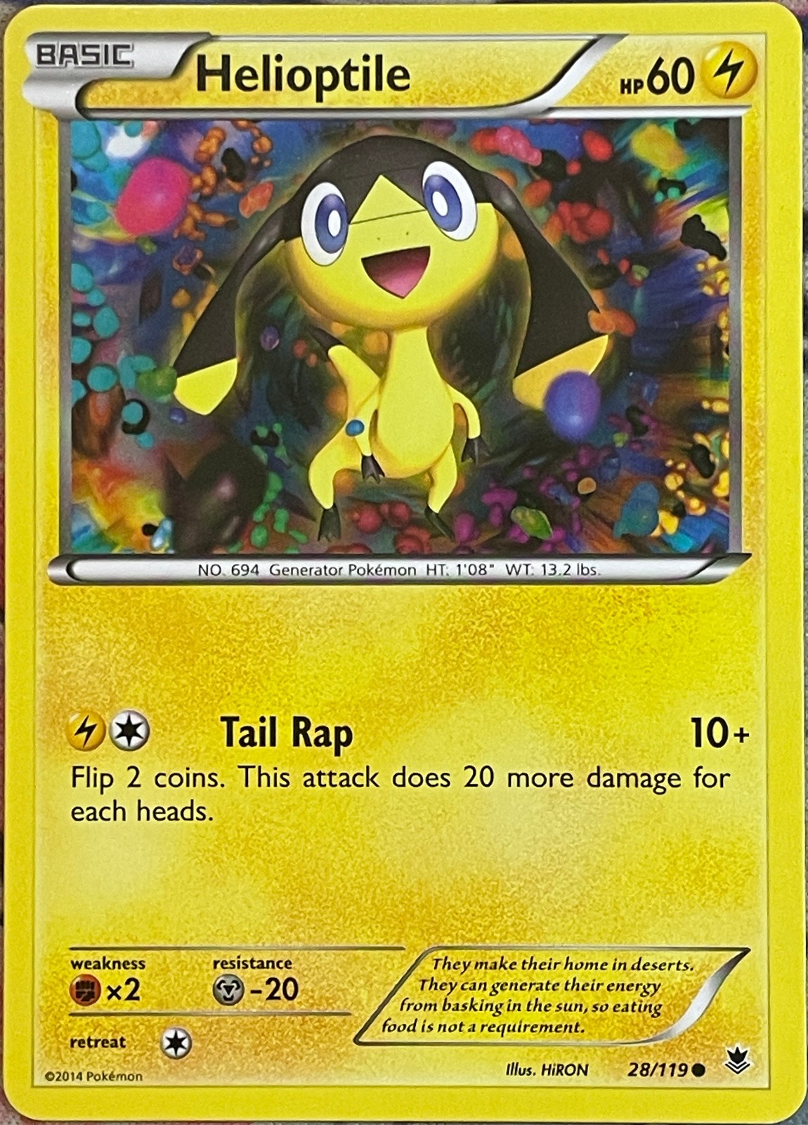 Helioptile - 28/119 - Phantom Forces Pokemon 2014