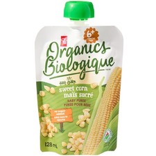 4-Pack PC Organics Sweet Corn Baby Puree, Organic