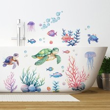 Ocean Theme Wall Sticker for Home Decor Self Adhesive Sea Life Decal