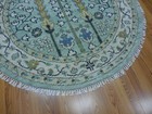 Turkish Oushak Rug, Multicolored Handmade Bohemian Round Rug 5x5.2 Ft — photo 4