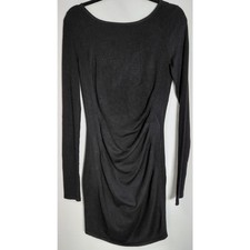 EXPRESS Black Long Sleeve Dress Solid Knit Short Women Size S