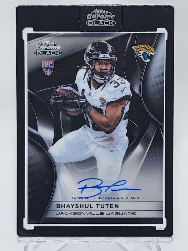 BHAYSHUL TUTEN 2025 TOPPS CHROME BLACK ROOKIE AUTOGRAPH RC AUTO JAGUARS Q6608