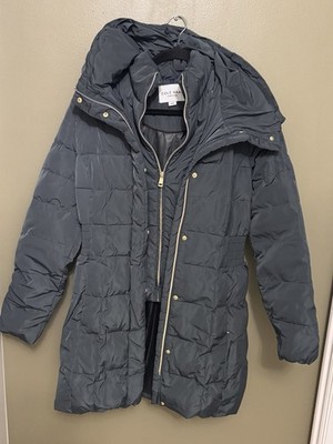 Cole Haan Quilted Hooded Down Parka Jacket Size M