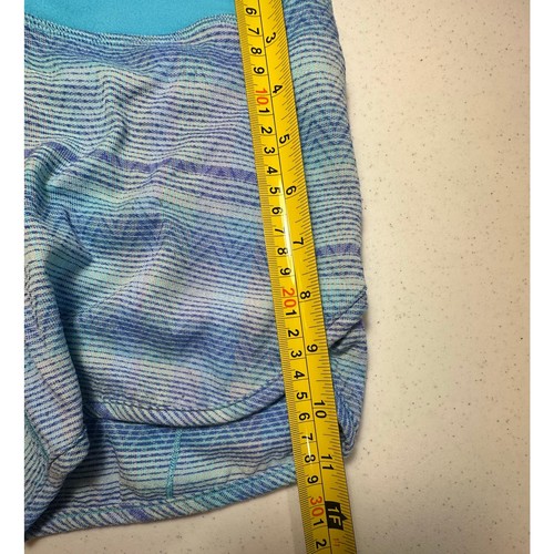 Lululemon Kids Ivivva Size 12 Relay Racer Zig Zag Striped Athletic Lined Shorts - Picture 4 of 14