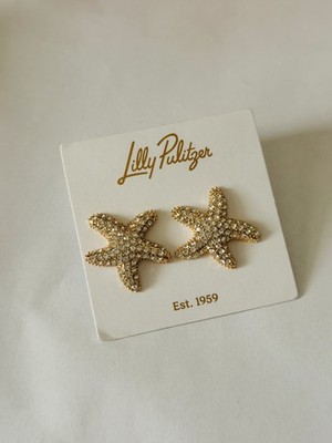 Lilly Pulitzer Seestern Strass Ohrstecker Beachy Chic Sommer Urlaub 