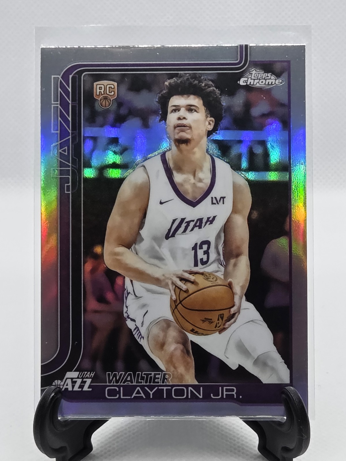 2025-26 Topps Chrome Walter Clayton Jr. Refractor Rookie RC #268 Utah Jazz