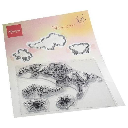 Marianne Design Clear Stamps & Cutting Dies - Tiny's Blossom & Bees TC0881