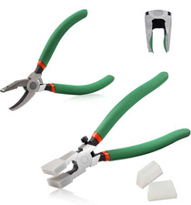 Glass Running Pliers and Breaker Grozer Pliers Set with Rubber Tips for Stained