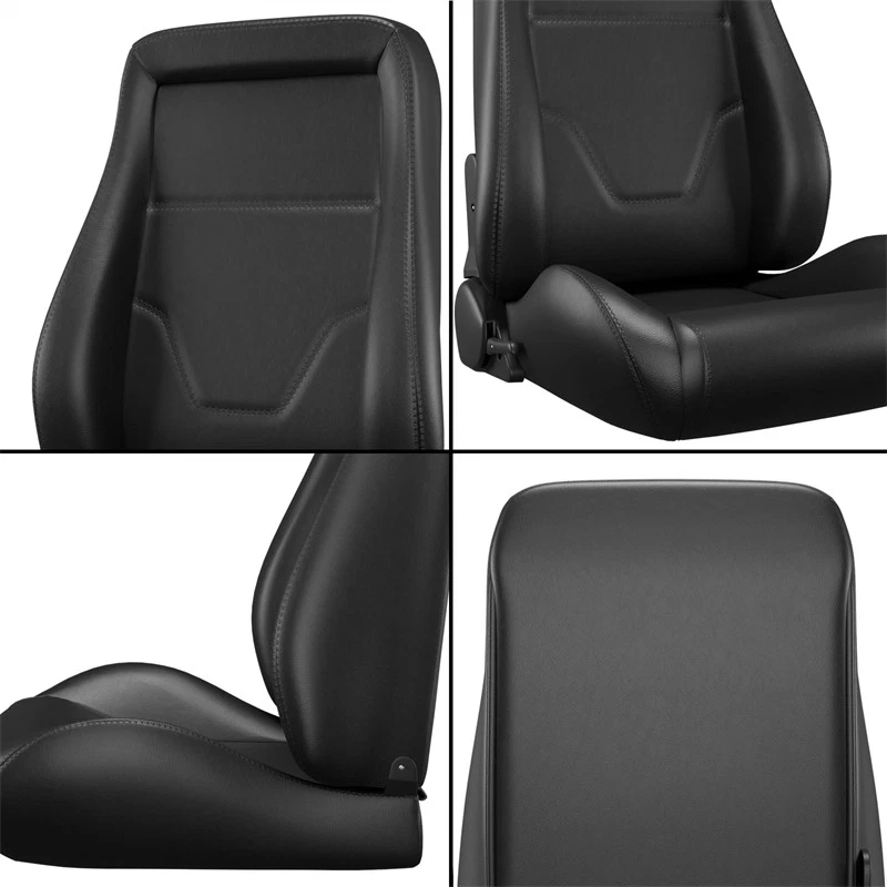 Par de asientos de carreras con canastilla de PVC reclinables con deslizador para coche vintage Oldsmobile Foto 3 de 4