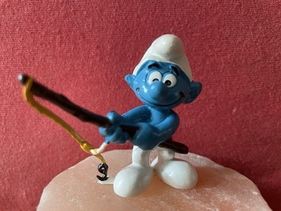 FISCHER  SCHLUMPF  2 ANGEL STEG SCHLÜMPFE  SMURFS PUFFI PITUFOS  SCHTROUMPFS