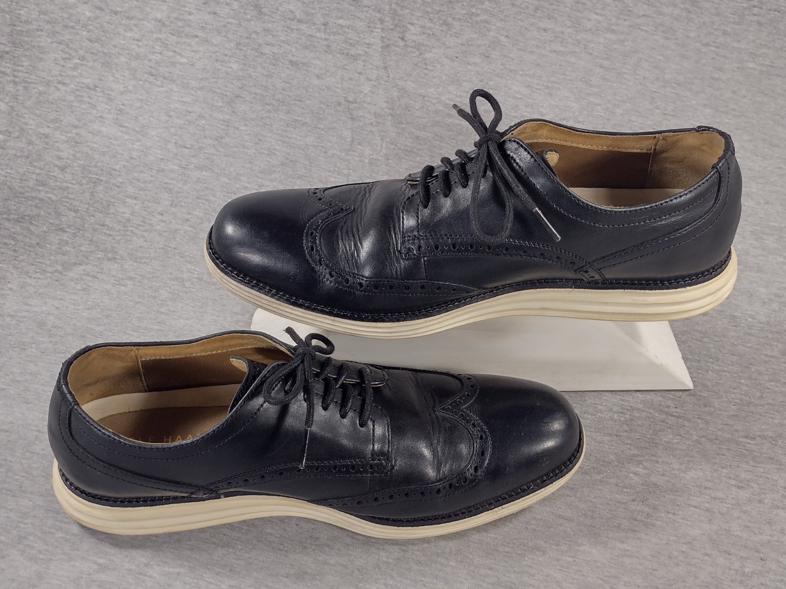 SAOLA Scarpe eleganti casual Cole Haan Grand.os Derby a coda di rondine brogue uomo 10 5 M nere