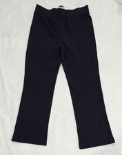 Tahari Womens Black Straight Leg Stretch Pants Elastic Waist Size S NWT