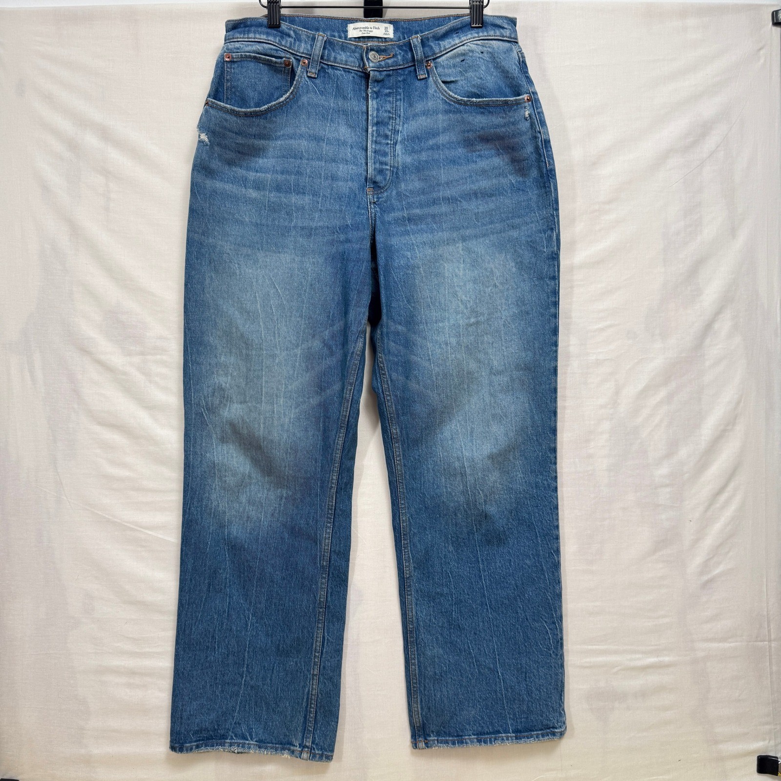 Abercrombie & Fitch 90s Baggy Low Rise Jeans Womens 30/10R Blue Curve Love