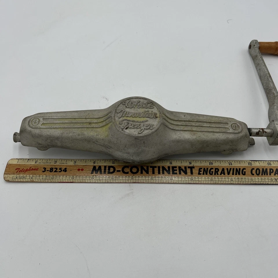 Heladera congeladora vintage White Mountain de 4 cuartos pieza manivela solamente Foto 4 de 4