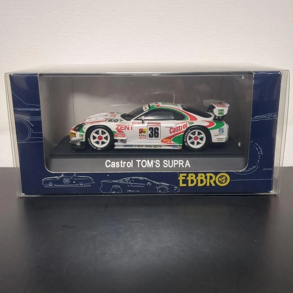 Modellino auto da corsa EBBRO 1/43 Castrol TOM'S Supra JGTC 2000 miniatura - Immagine 2 di 4