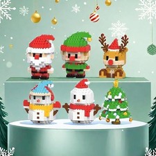 6PCS Christmas Series Santa Claus Building Blocks - Holiday Gift for Kids, Decor