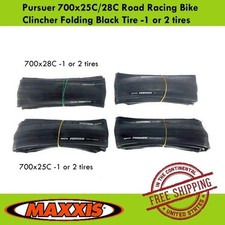 Maxxis Pursuer 700x25C/28C Road Racing Bike Clincher Folding Black Tire -1 or 2