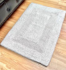 Bathroom Rugs 17"x24", Cotton Reversible Bath Mat for Bathroom Ultra Soft Plu...