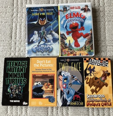Animated And live action kids VHS Lot Scooby-Doo, Sesame Street, Batman, TMNT