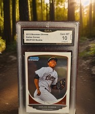 2013 Bowman Chrome Carlos Correa BCP100 Rookie Houston Astros GMA 10