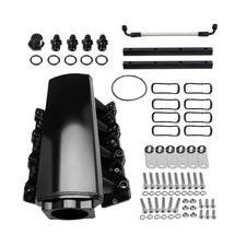 Intake Manifold Fit For Chevy 4.8L 5.3L 5.7L 6.0L, LS Cathedral Port 102mm Black