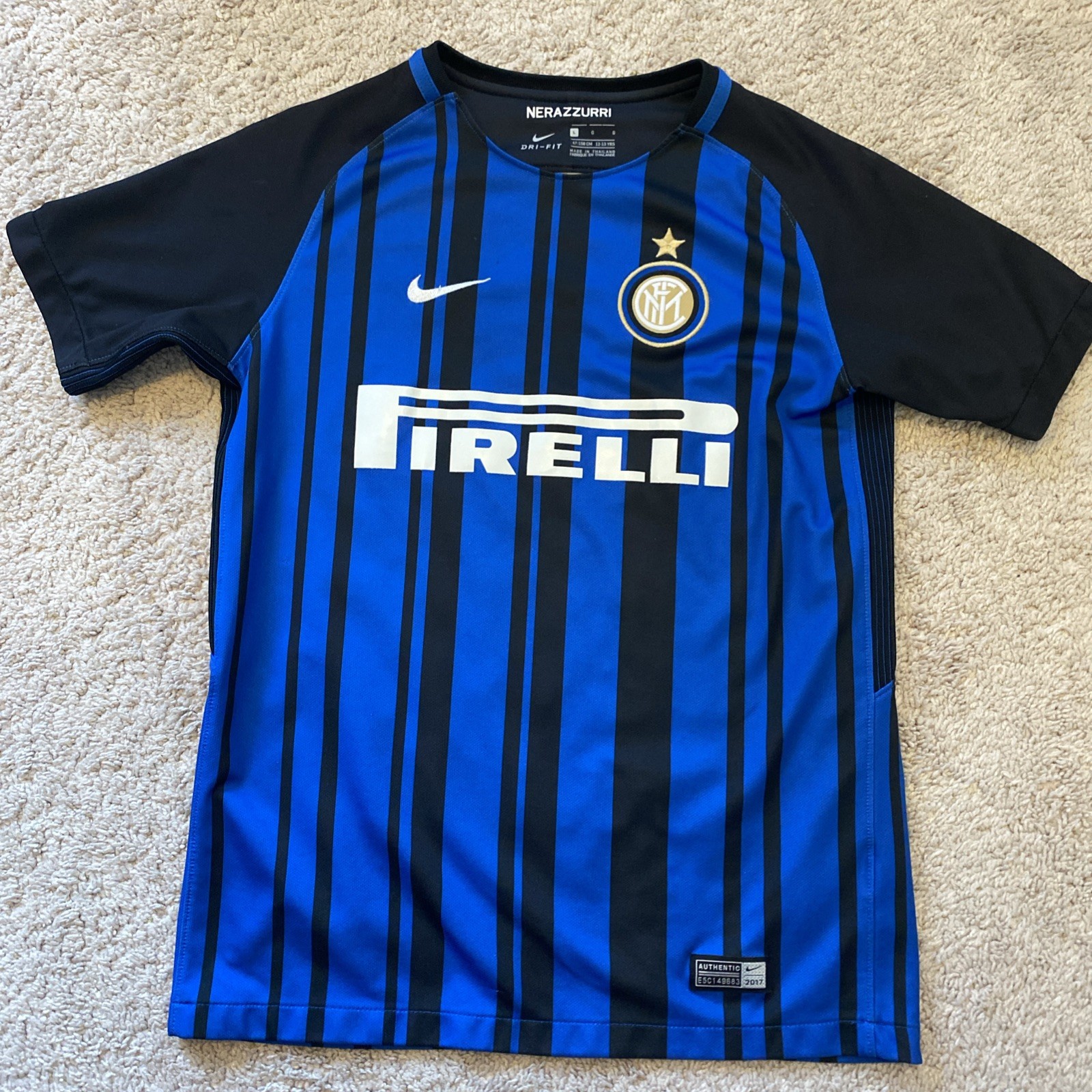 2017 Inter Milan Nike Youth Jersey Sz Lg TOBY
