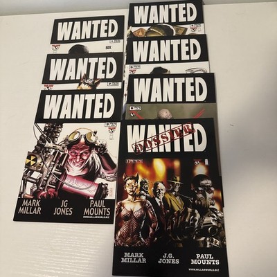 TOP COW WANTED #1-6 1 2 3 4 5 6 + Dossier Run 2003 Complete Set Millar Jones