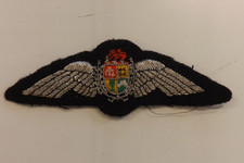 MILITARY WIRE BULLION BADGE SAAF SOUTH AFRICA PILOT WINGS 11CMS BY 4CMS (2876)