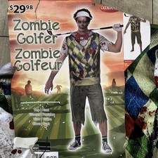 Goodmark Men's Zombie Golfer Costume - Medium 32-34 