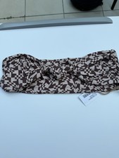 Stone Fox Swim Bandeau Bikini Top Brown XL