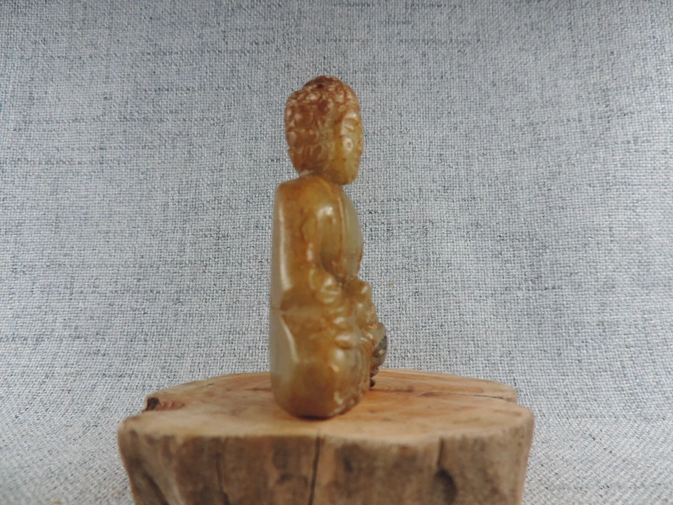 Ручной работы старый китайский нефрит ручной скульптуры Будды статуя подвеска D - Изображение 3 из 4