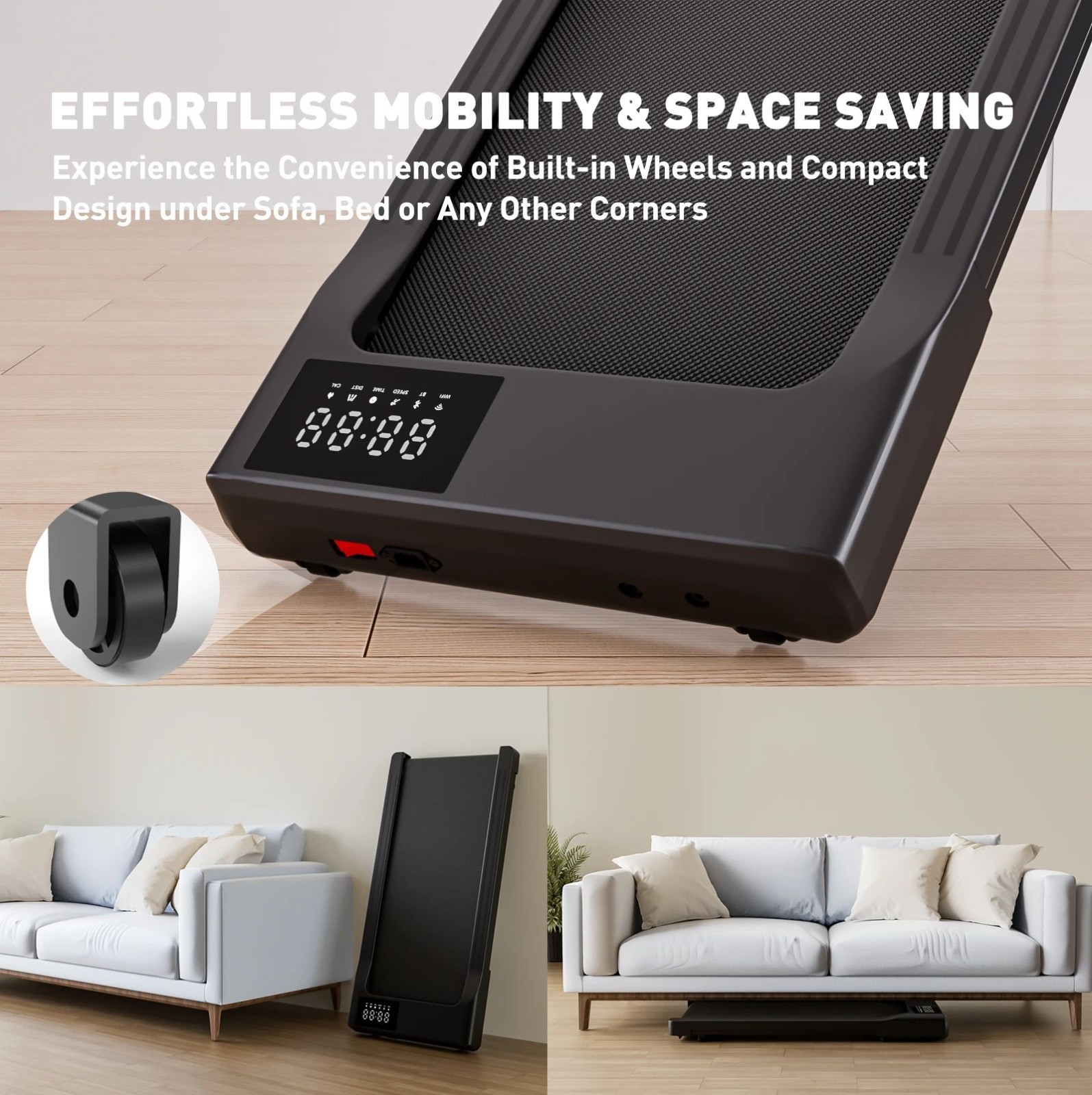 - Senza marca/Generico - - Tapis Roulant Elettrico Pieghevole Inclinazione Walking Running Fitness Casa - Miniatura 6