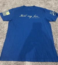 Grunt Style T Shirt Adult Size XL Blue Hold My Beer Graphic Tee Patriotic Men's