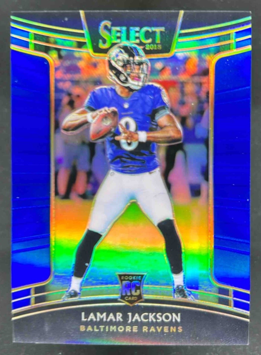 2018 Select Lamar Jackson RC Blue Prizm Concourse #118/175 Ravens